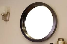BellaTerra Home Round Mirror Wood In Espresso
