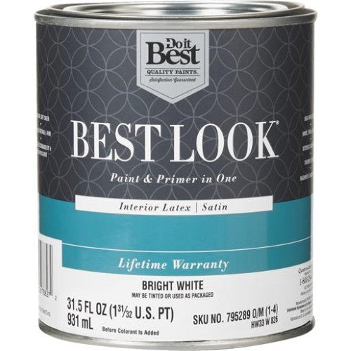 Best Look Interior Satin Bright White Paint