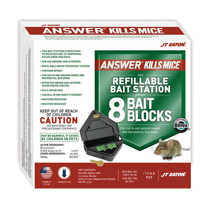 JT Eaton Answer Kills Mice Reusable Bait Station 1 oz