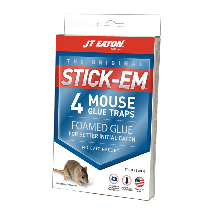 JT Eaton Stick-Em Mouse Size Glue Trap, 4-Pack