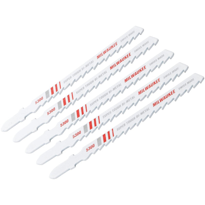 Milwaukee 4" Jig Saw Blades 6TPI Bi-Metal, Pack of 5