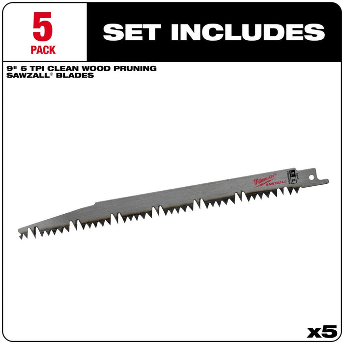 Milwaukee Tool 9.5 TPI Pruning Sawzall Blade, 1ct