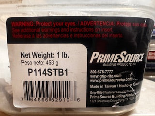 1 LB 1-1/4" x 8 EXTERIOR SCREWS