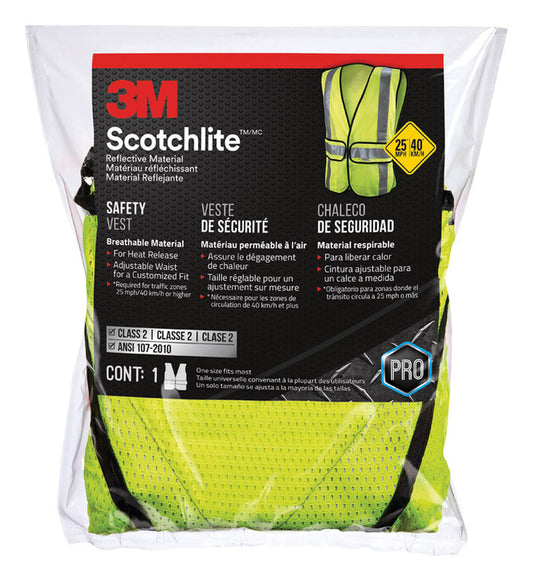 3M Class 2 High-Visibility Reflective Safety Vest, Size 1