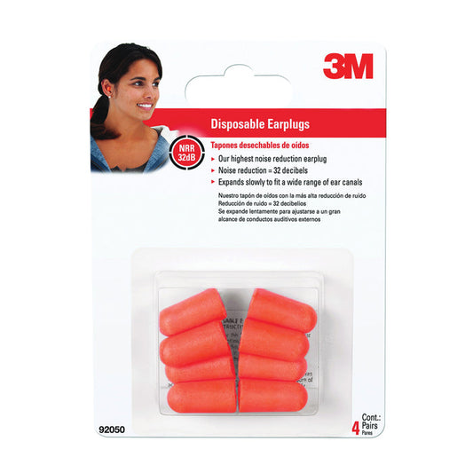 3M Disposable Earplugs Size 3, 4 Pair for Boats