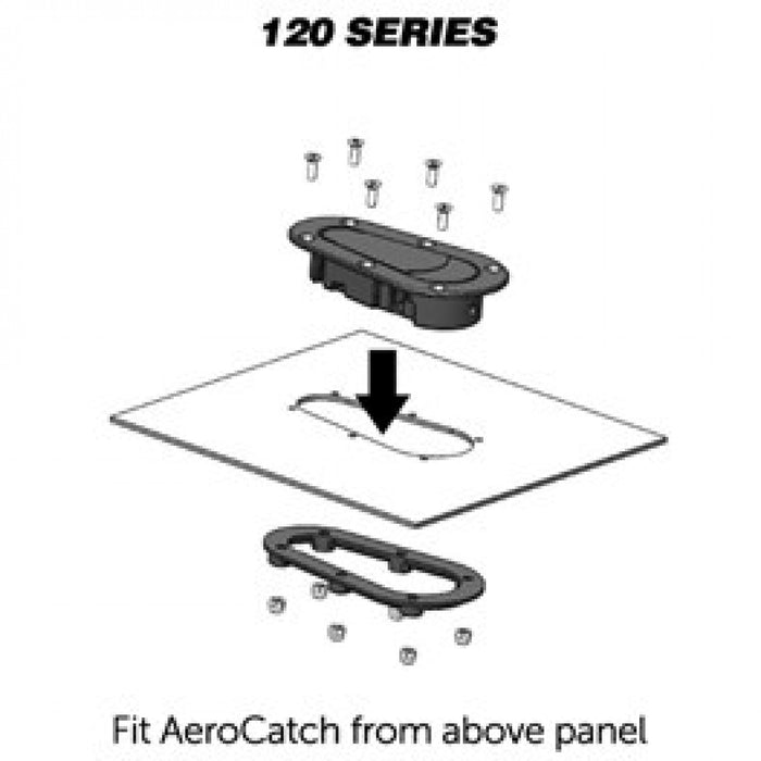 AeroCatch 120 - 3000 Carbon Look Non - Locking Hood Pins - Fast Racer