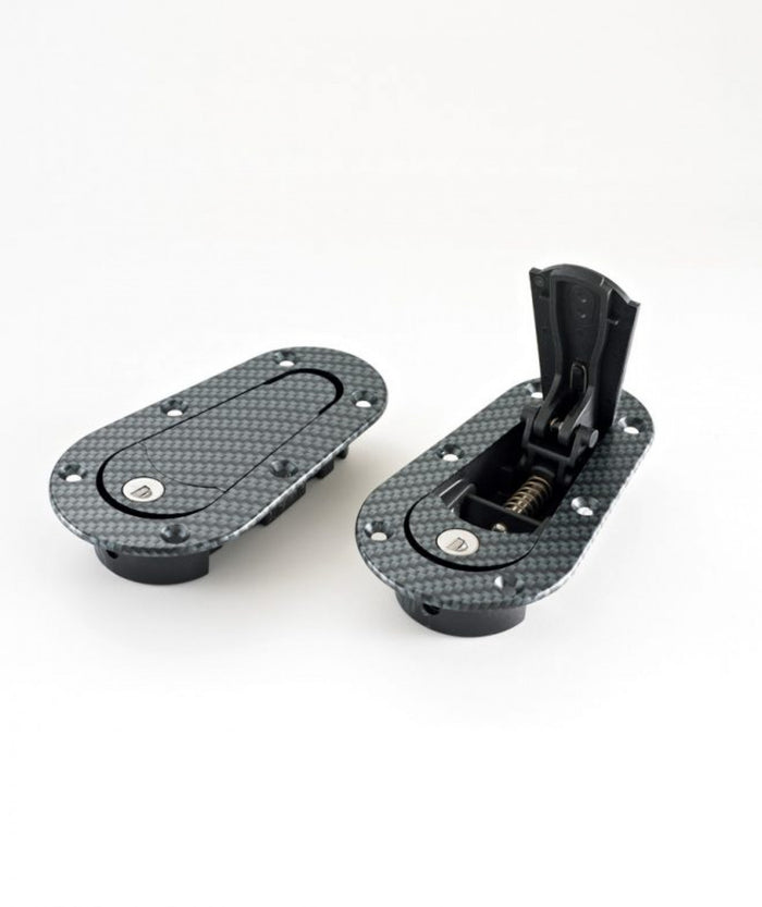AeroCatch 125 - 3100 Carbon Fiber Look Locking Hood Pins - Fast Racer