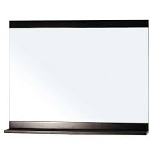 Belfast 30 in. L x 36 in. W Solid Wood Frame Wall Mirror in Dark Espresso