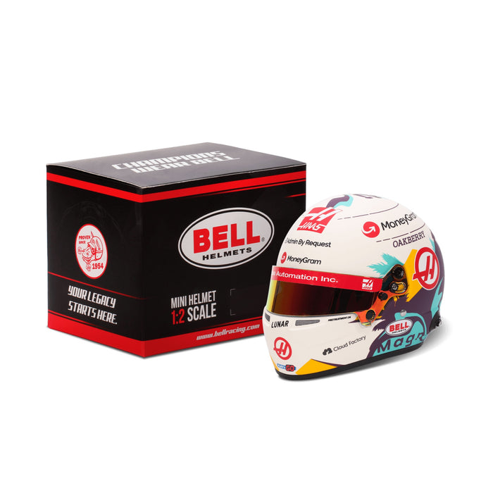 Bell 1:2 Scale Mini Helmet Kevin Magnussen 2024 Haas F1 Team - Fast Racer
