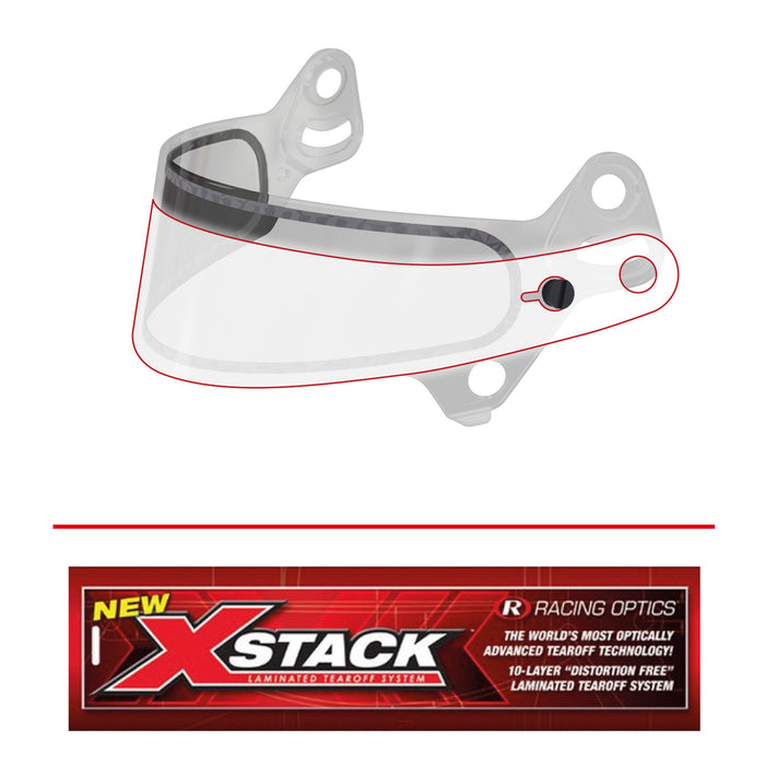 Bell SE07 Shield Tearoffs (VP) Racing Optics X Stack For Bell HP7 - HP77 - RS7 - KC7 - CMR Helmets - Fast Racer