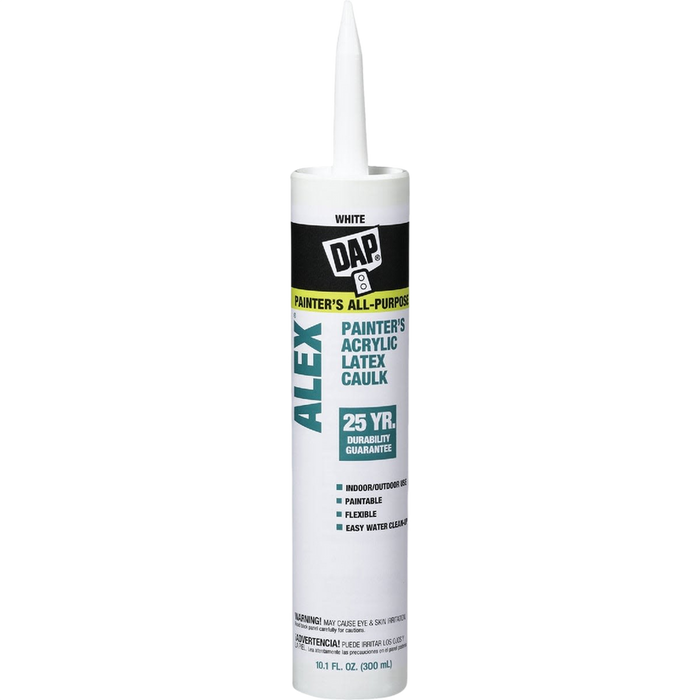 DAP Alex Painter's Acrylic Latex Caulk (White, 10.1 fl oz Cartridge)