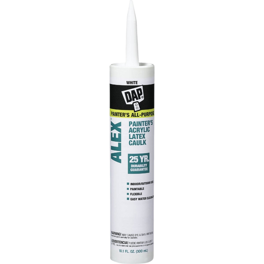 DAP Alex Painter's Acrylic Latex Caulk (White, 10.1 fl oz Cartridge)