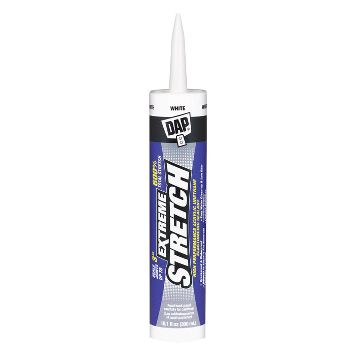 DAP Extreme Stretch Acrylic Urethane Premium Elastomeric Sealant (White, 10.1 fl oz Cartridge)
