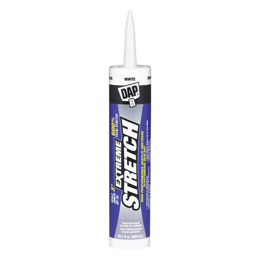 DAP Extreme Stretch Acrylic Urethane Premium Elastomeric Sealant (White, 10.1 fl oz Cartridge)