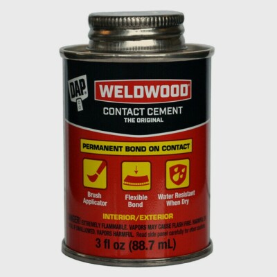 DAP Weldwood Rubber Contact Cement, 3 Oz.,