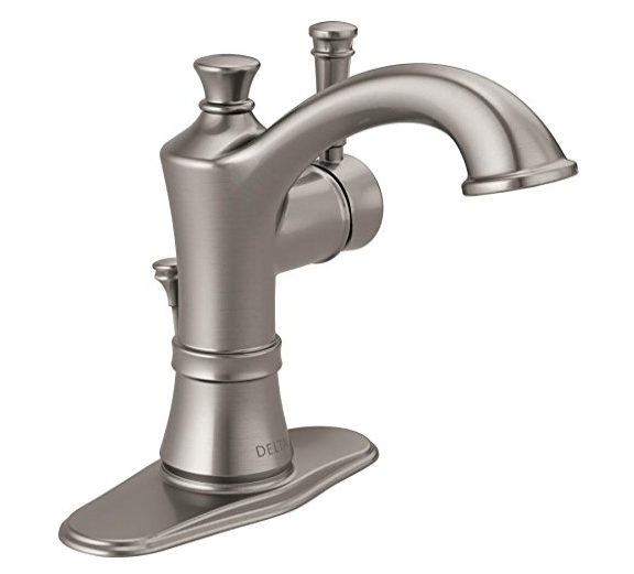 Delta Valdosta Single Handle Bathroom Faucet in SpotShield Brushed Nickel