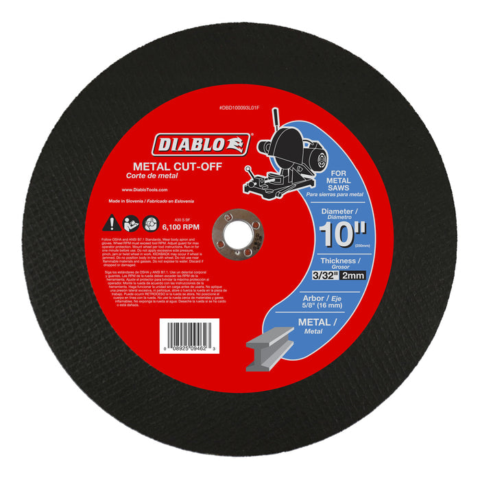 Diablo 10 in Aluminum Oxide Metal Cut-Off Disc 5/8 in
