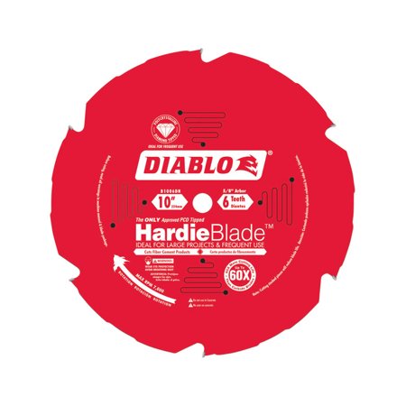 Diablo 10 in. Fiber Cement Blade 6 Teeth