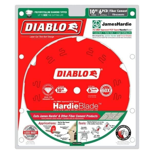 Diablo 10 in. Fiber Cement Blade 6 Teeth