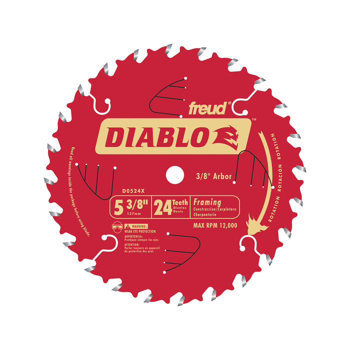 Diablo 5-3/8 in. Trim Saw Blade 24 Teeth 10 mm