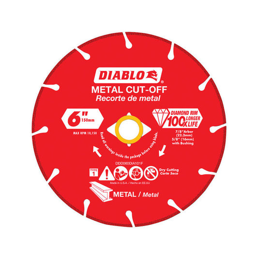Diablo 6 in. Diamond Metal Cut-Off Wheel 7/8 in. Bore
