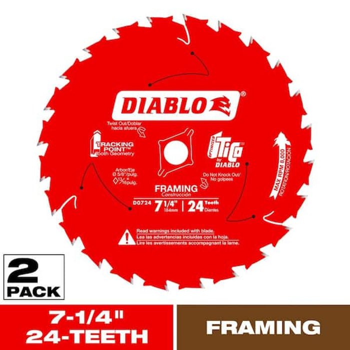 Diablo 7-1/4 in 24 Tooth Framing Saw Blade