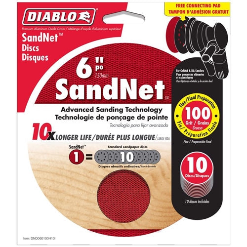 Diablo SandNet 220 Grit Sanding Disc 10 Pack