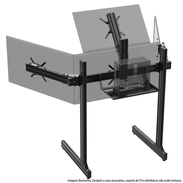 Extreme SimRacing Top Screen Add On For Aluminum Profile TV Stand - Fast Racer