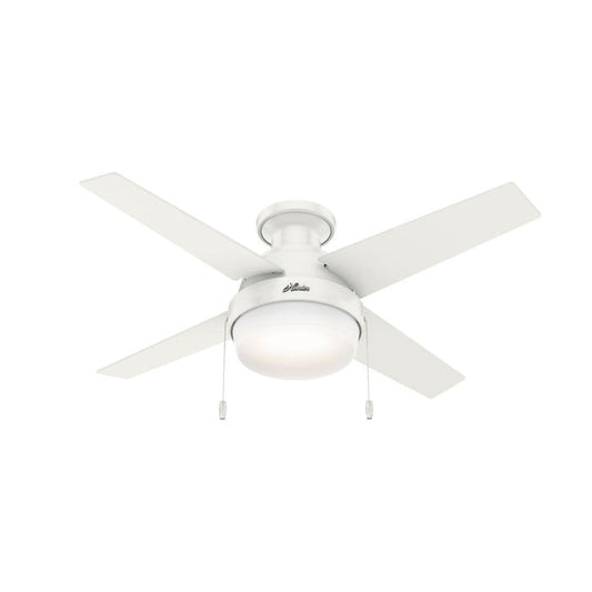 Hunter Ristrello 44 in. LED White Ceiling Fan with Light