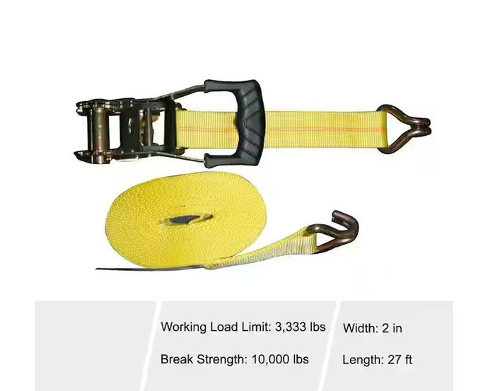 HUSKY | 27 ft. x 2 in. Heavy-Duty Ratchet Tie-Down Strap with J Hook