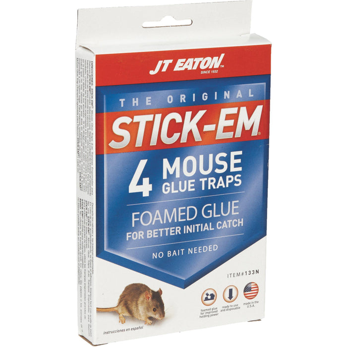 JT Eaton Stick-Em Mouse Size Glue Trap, 4-Pack