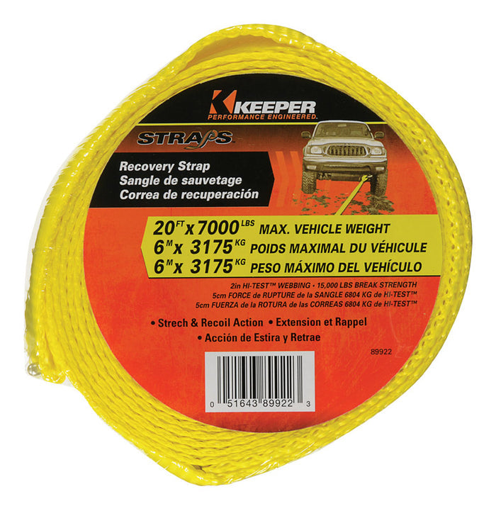 Keeper 7000 Lb Recovery Strap 2 in. W X 20 ft. L