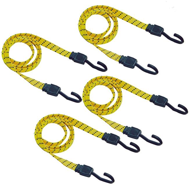 Keeper Bungee Cord 24 in. L X 0.315 in. Black/Yellow