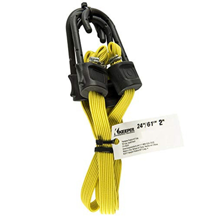Keeper Bungee Cord 24 in. L X 0.315 in. Black/Yellow