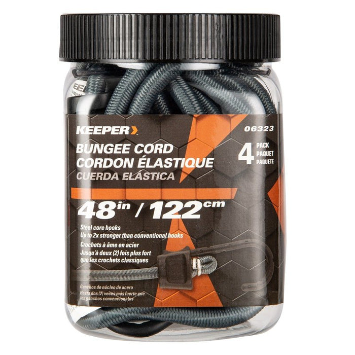 Keeper Bungee Cord 48 in. L 0.374 in. Pack of 4