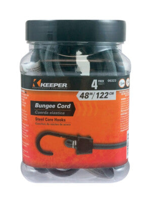 Keeper Bungee Cord 48 in. L 0.374 in. Pack of 4