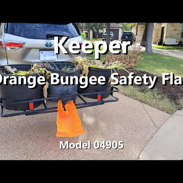 KEEPER Bungee Safety Flag, Orange, 18 in