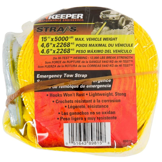 Keeper Tow Strap 2 in. W X 15 ft. L 5000 Lb