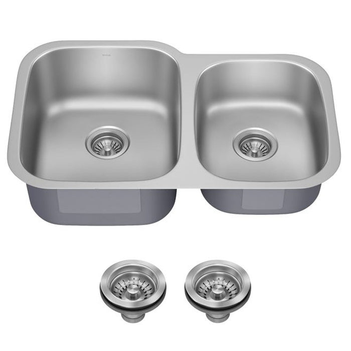Kraus 32-Inch Stainless Steel Undermount Double Bowl Kitchen Sink