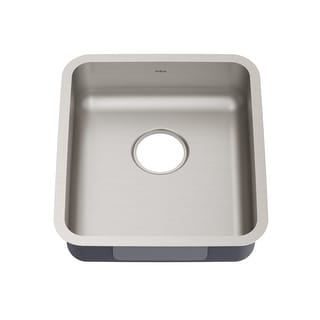 Kraus Dex 17" Undermount Single Basin Stainless Steel Sink, 16 7/8" x 18 3/4" x 5 1/4"