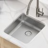 Kraus Dex 17" Undermount Single Basin Stainless Steel Sink, 16 7/8" x 18 3/4" x 5 1/4"