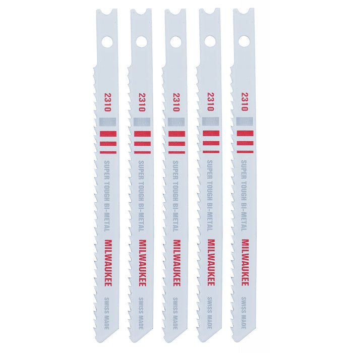 Milwaukee 10TPI 4" Jig Saw Blades, Pack of 5