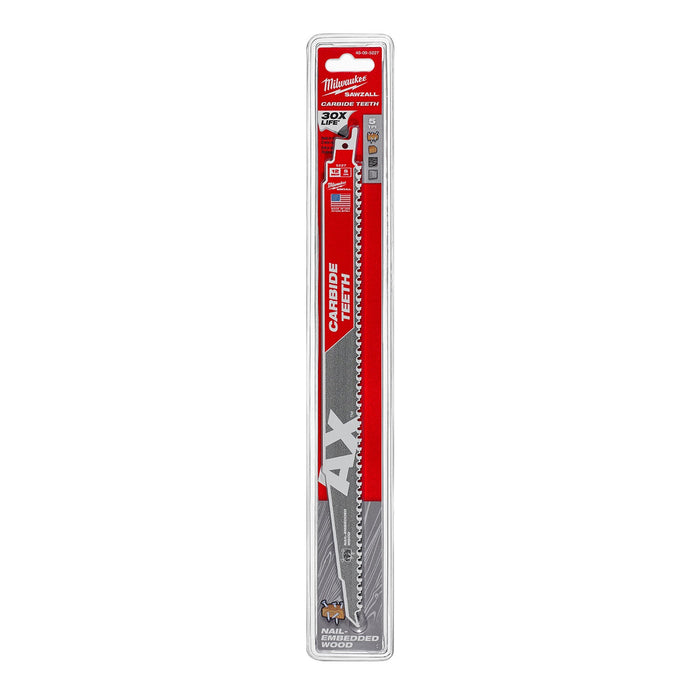 Milwaukee 12" SAWZALL Blade 5T Carbide Teeth for Boats
