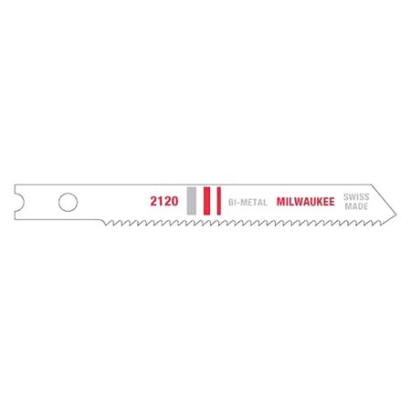 Milwaukee 2-3/4" 18TPI Jig Saw Blades, 5 Pack for Metal