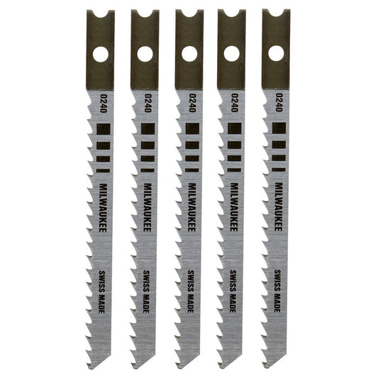 Milwaukee 3-1/8" 8TPI Jig Saw Blades, Pack of 5