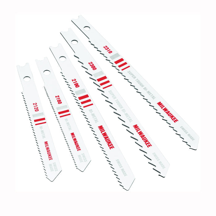 Milwaukee 5-Piece Bi-Metal Jig Saw Blade Set for Boats