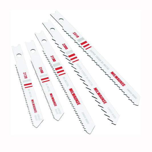 Milwaukee 5-Piece Bi-Metal Jig Saw Blade Set for Boats