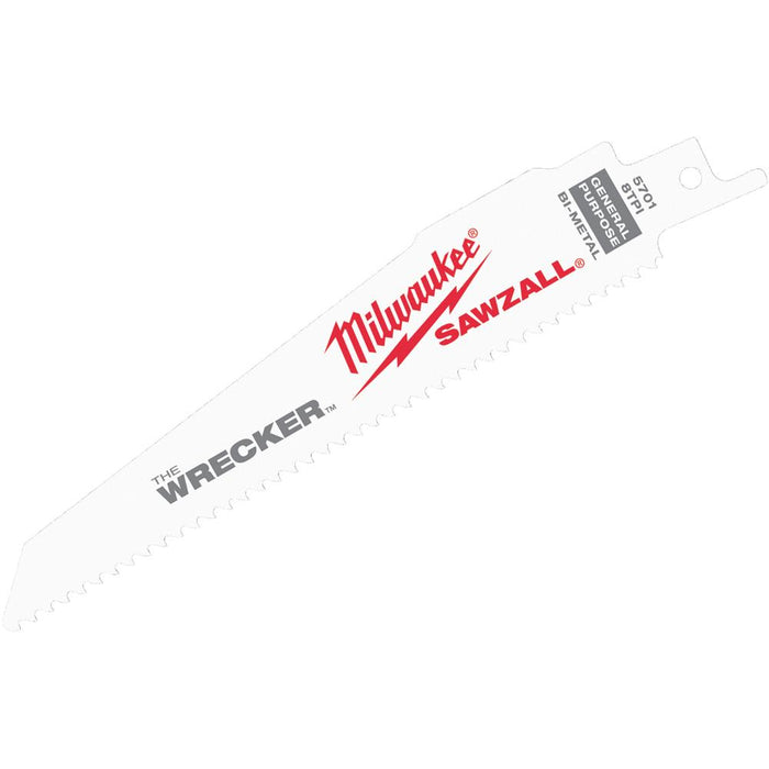 Milwaukee 6" SAWZALL Blade 7/11TPI 1ct for Boats