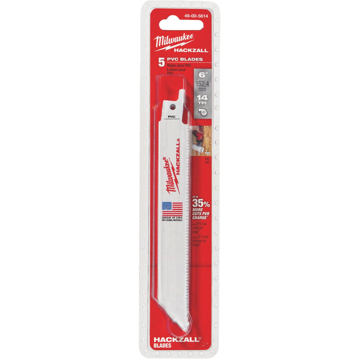 Milwaukee M12 HACKZALL 6" 40 PVC Bi-Metal Blade for Boats