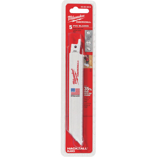 Milwaukee M12 HACKZALL 6" 40 PVC Bi-Metal Blade for Boats